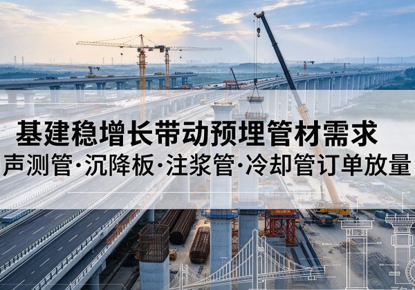 兰西基建稳增长带动预埋监测管材需求，声测管、沉降板、注浆管订单持续放量